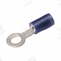 BURNDY Nylon Ring Terminal For 16 - 14 AWG: Blue, Nylon Insulation, 5/16 in Stud Size, 600 V (MPN TN14516). Key specifications — attr1308027: BURNDY; attr1356587: Funnel Entry.