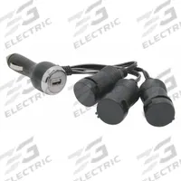 MOBILESPEC Power Adapter: Power Splitter and Charger, 4 Connections, 8 in Cord Lg, Black (MPN MS211USBBL). Key specifications — Color: Black; Includes: 10 A Replacement Fuse; Product Type: Power Splitter and Charger; Compatible Devices: 12V Devices; Brand: MOBILESPEC; Ports: 12V Auxiliary Port.