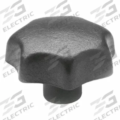 JW WINCO Cast Iron Hand Knobs: 7 Point, Cast Iron, 1/2"-13 Thread, 0.87 in Thread Lg - 7-Arm Knobs with Threaded Hole