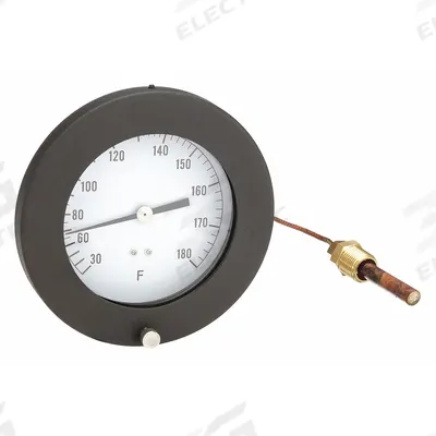 APPROVED VENDOR Analog Panel Mount Thermometer: 30°F to 180°F, ±1°F Scale Division - General Purpose Panel Mount Dial Thermometers