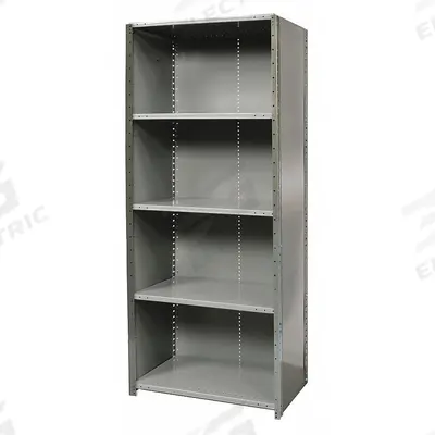 HALLOWELL Metal Shelving: Standalone, Heavy-Duty, 48 in x 18 in, 84 in Overall Ht - Heavy-Duty Standalone Closed Metal Shelving