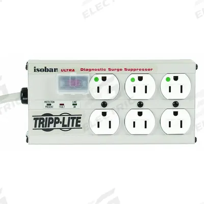 TRIPP LITE Outlet Strip: 6 Outlets, 15 ft Cord Lg, 3,330 J Rated Energy, 12 A Current - Healthcare Surge Protectors