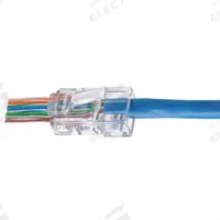 IDEAL Modular Plug: Modular Plug RJ45, Stranded, 5e Cable Category, Pass-Through, 50pk Pack Size, 50 (MPN 85-371). Key specifications — Brand: IDEAL; Color: Clear; Compatible Cable Shape: Round; Compatible Wire Solid/Stranded: Stranded; _Pack Size: 50pk.