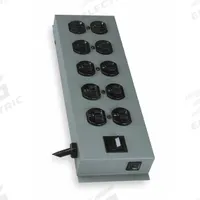 TRIPP LITE Power Distribution Unit: 120V AC, 10 Outlets, NEMA 5-15R, Non-Metered, 1 RU, Front Facing (MPN UL800CB-15). Key specifications — Plug Type: NEMA 5-15P; Brand: TRIPP LITE; Maximum Input Voltage: 120V AC; Receptacle Type: NEMA 5-15R; Mounting Location: Wall; Facing: Front.