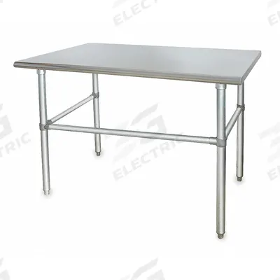 APPROVED VENDOR Work Table: Fixed Ht, Stainless Steel, 48 in x 30 in - Stainless-Steel-Top Worktables