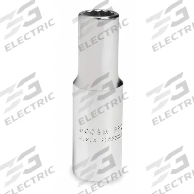 PROTO Socket: SAE, 1/4 in Drive Size, 5/16 in Socket Size, 12-Point, Deep, Chrome - 1/4" Drive Hand Sockets