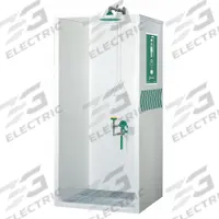 HAWS Shower with Eyewash: Floor Mnt, No Bowl, Galvanized Steel Pipe, Plastic Showerhead, Assembled (MPN 8605WC). Key specifications — Brand: HAWS.
