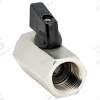 APPROVED VENDOR Manual Two-Way Ball Valve: 1/2 in, Nickel-Plated Brass, Straight, FNPT x FNPT, Wedge (MPN G-DCBV-50). Key specifications — Brand: APPROVED VENDOR; Handle: Wedge.