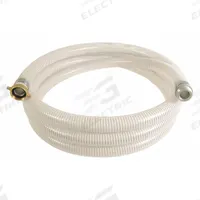 Water Suction and Discharge Hose: 1 in Hose Inside Dia., 90 psi, Clear/White, 20 ft Hose Lg (MPN 45DU41). Key specifications — Temp. Range: -10° to 130°F; Hose Color: White; Brand: APPROVED VENDOR.