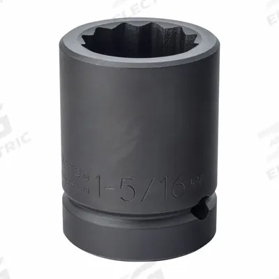 PROTO Impact Socket: 1 in Drive Size, SAE, 1 5/16 in Socket Size, 12-Point, Std - 1" Drive Impact Sockets