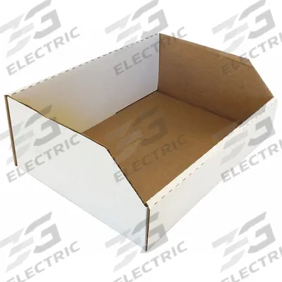 PACKAGING CORPORATION OF AMERICA Corrugated Shelf Bin: 9 in Overall Lg, 12 in x 4 1/2 in - Light-Use Cardboard Shelf Bins