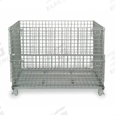 NASHVILLE WIRE Collapsible Bulk Container: 5 cu ft, 20 in x 32 in x 21 in, Lid Not Included - Collapsible Wire Bulk Containers