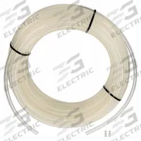 EAGLE BELTING Round Belt: Clear, 1/4 in Dia, For 2 in Min Pulley Dia, 100 ft Overall Lg, Hollow, 85A (MPN 4934012). Key specifications — Hardness: 85A; Brand: EAGLE BELTING; Belt Material: Polyurethane; Color: Clear.