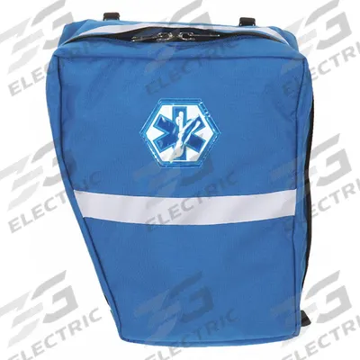 R&B FABRICATIONS Pannier Bag: 7 in L x 12 in W x 15 in H, Cordura Nylon, Blue - Medical Pannier Bags