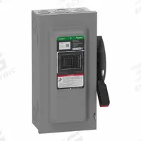 SCHNEIDER Safety Switch: Fusible, 60 A, Three Phase, 240V AC, Galvanized Steel, Indoor (MPN VH322N). Key specifications — Brand: SCHNEIDER.
