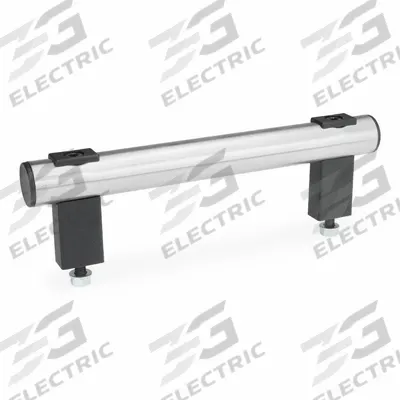 JW WINCO Pull Handle: Threaded Holes, Front-Mount, 19.69 in Mounting Hole Center to Center - Load-Rated Straight-Leg Tubular Pull Handles