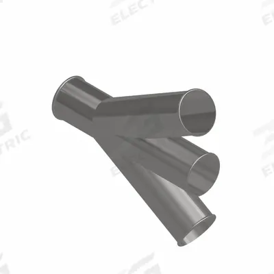 NORDFAB Dust Collection Duct and Fittings: Stainless Steel, For 4 in Duct Dia, 17 in Overall Lg - Branches