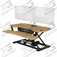 VERSADESK Standing Desk Converter: Electronic, Bamboo, Wood, 36 in Overall Wd, 24 in Overall Dp (MPN VT7643624-01-06). Key specifications — Desktop Material: Wood; Brand: VERSADESK; Desktop Color: Bamboo.