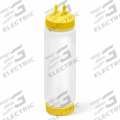 VOLLRATH Squeeze Bottle: 24 oz Capacity, 2 1/8 in Opening Dia, 10 15/16 in Overall Ht - Standard Squeeze Bottles