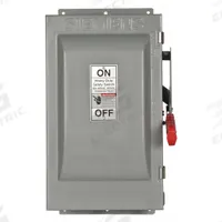 SIEMENS Safety Switch: Non-Fusible, 60 A, Three Phase, 600V AC, 304 Stainless Steel, Indoor/Outdoor (MPN HNF362SCH). Key specifications — attr867074: SIEMENS; attr925469: Crouse-Hinds Arktite.