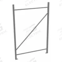 TENNSCO Bulk Storage Upright Frame: 72 in Overall Ht, 14 ga, 17,000 lb Load Capacity, Zinc-Plated (MPN BUF-4872). Key specifications — Overall Depth: 48 in; Color: Gray; Finish: Zinc-Plated; Brand: TENNSCO.