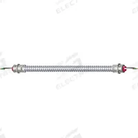 SOUTHWIRE Metal Clad Whip: 14 AWG, 3 Conductors, Copper, 6 ft, Galvanized Steel, Std, Snap In (MPN 55293802). Key specifications — Whip Fitting Type: Snap In; Brand: SOUTHWIRE.
