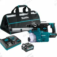 MAKITA Cordless Rotary Hammer Kit: SDS-Plus, 3 1/8 in max, Battery/Rapid Optimum Charger, 4.0 Ah (MPN GRH08M1W). Key specifications — attr113796: MAKITA; attr113808: 0 bpm to 4,500 bpm; attr113803: Yes; attr113838: Hammer and Rotate; attr113809: Yes; attr113815: Battery.