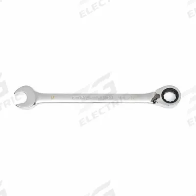 GEARWRENCH Combination Ratcheting Wrench: Alloy Steel, Full Polish Chrome, 17 mm Head Size - Metric 12-Point Ratcheting Combination Wrenches