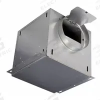 In-Line Cabinet Fan: 163 cfm @ 0.100 in SP, Round Duct, 6 in Duct Dia, 14 W, Variable Speeds (MPN CBFI150). Key specifications — Brand: CANARM; Discharge Direction: Horizontal; Number of Speeds: Variable; Nominal Voltage: 115V AC - Single Phase.