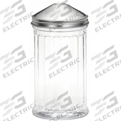 TABLECRAFT PRODUCTS Pourer: 12 oz Capacity, Plastic, Clear, 5 3/4 in Overall Ht - Canister Pourers & Shakers