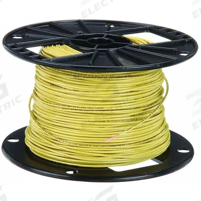 SOUTHWIRE Building Wire: Copper, 18 AWG, 1 Conductors, Stranded, Yellow, 500 ft Lg - Copper TFN/TFFN Building Wires