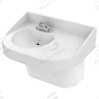 BESTCARE Hospital Sink: Polymer Resin, 14 1/2 in Bowl Lg, 4 in Bowl Dp, ADA Compliant (MPN WH3778L-09). Key specifications — ADA Compliant: ADA Compliant; Color: White; Bowl Shape: D-Shape; Brand: BESTCARE; Sink Mounting Type: Wall.