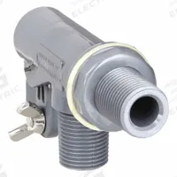 KERICK Float Valve: For Water Media, Angle Valve Body, Float Valve Body, Bulkhead, PVC, 3/4 in MNPT (MPN PT75LS). Key specifications — Mounting: Bulkhead; Standards: Standard 169; Arm Adjustability: Adjustable; Connection Gender - Side 1: Male; Connection Gender - Side 2: Male; Brand: KERICK; Connection Type - Side 1: NPT; Connection Type - Side 2: NPT.
