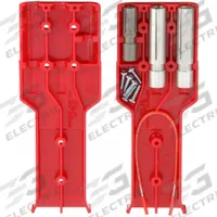 ASSOCIATED EQUIP Polarized A/N Plug: Plug-In, 110A (Constant Current), 400A at 1 min, 800A at 10 sec (MPN 6216). Key specifications — Maximum Current: 110A (Constant Current), 400A at 1 min, 800A at 10 sec; Color: Red; Connection Type: Plug-In; Brand: ASSOCIATED EQUIP.