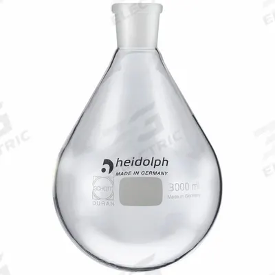 HEIDOLPH Rotary Evaporator Glassware: 3,000 mL, Colorless, Round - Glass Boiling Flasks