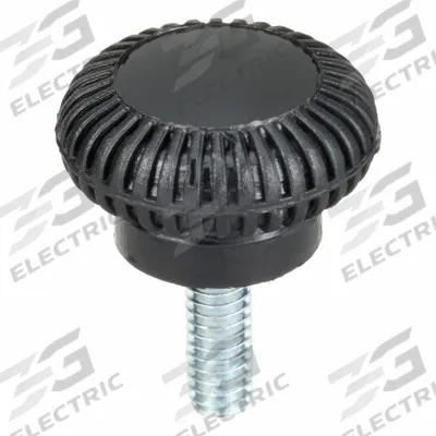 INNOVATIVE COMPONENTS Hand Knob: Knurled, Plastic w/ Steel Thread, #8-32 Thread, 0.5 in Thread Lg - Knurled Knobs with Threaded Hole