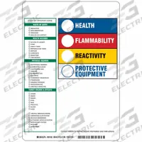 BRADY HMIG Label: 7 in Ht, 10 in Wd, Paper, Adhesive, 10 in x 7 in, 100 PK (MPN 99182). Key specifications — Material: Paper.