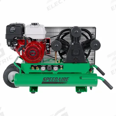 SPEEDAIRE Portable Gas Air Compressor: 1 Stage, 9 hp Engine, Honda, 18.1 cfm @ 90 psi - Wheeled Portable Engine Driven Air Compressors
