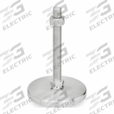JW WINCO Male-End Leveling Mount: Swiveling Stud, 1/2"-13 Thread Size, 3.15 in - Swivel Male Leveling Mounts