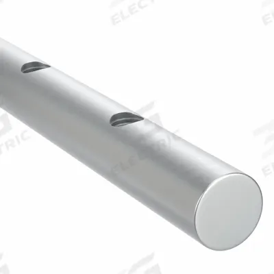 PBC LINEAR Linear Shaft: 1 1/2 in Shaft Dia, 24 in Lg, Ceramic Coated - Pre-Drilled Linear Shafts