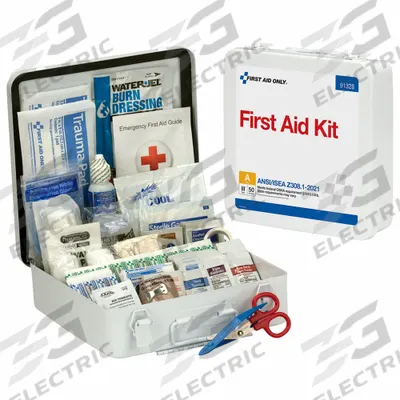 FIRST AID ONLY First Aid Kit and Housing: 184 Components, ANSI/ISEA Z308.1-2021, Type III - General Purpose ANSI First Aid Kits