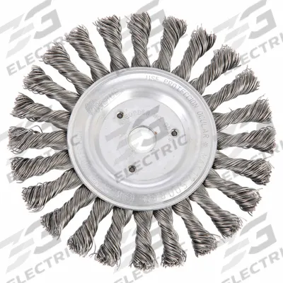 WEILER Wire Wheel Brush: Steel Stringer Bead, 6" Dia x 1/2" Wd, 5/8" to 1/2" Arbor - Weld-Cleaning Brushes for Carbon Steel