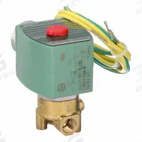 REDHAT Solenoid Valve: 2-Way, Normally Closed, 1/8 in Pipe Size, 24V DC, High Flow, Brass Body (MPN 8262H014). Key specifications — Pipe Size: 1/8 in; Voltage: 24V DC; Brand: REDHAT; Coil Enclosure: Without Junction Box.