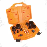 SPYDER Hole Saw Kit: 13 Pieces, 1 7/8 in Max. Cutting Dp, Bi-Metal, 18/20 Teeth per Inch (MPN 600887). Key specifications — attr1098178: 18; 20; attr1098172: SPYDER.