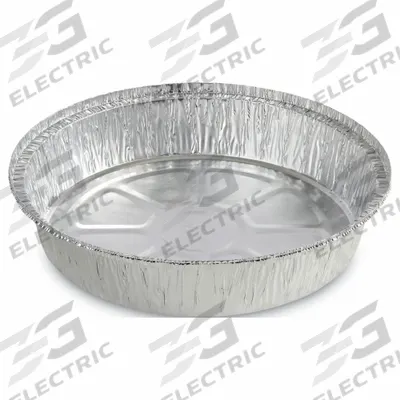 BOARDWALK Round Storage Container: Aluminum, 48 oz Capacity - Round Foil Containers