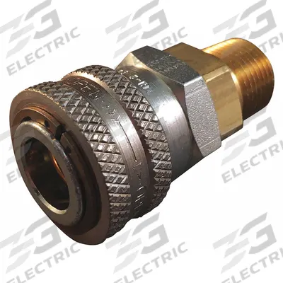 HANSEN Hydraulic Quick Connect Hose Coupling: 1/4 in Coupling Size, Steel - 2RL Series Hydraulic Quick-Connect Coupling Plugs