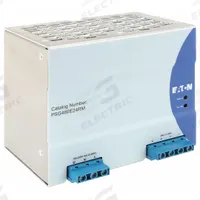 EATON DC Power Supply: DIN Rail, 480 W Output Power - Rated, 20 A Current - Output, Single Phase (MPN PSG480E24RM). Key specifications — attr1044898: Single; attr1044874: Aluminum; attr1044879: 100 to 240V AC; attr211400: EATON.