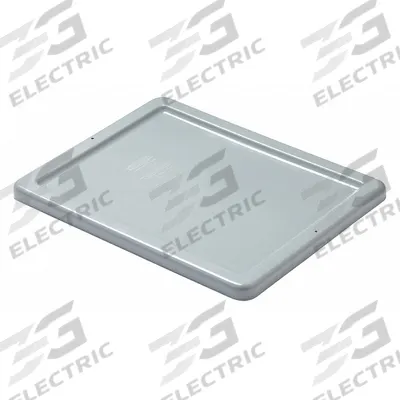 RUBBERMAID COMMERCIAL PRODUCTS Lid: 19 5/8 in x 15 5/8 in, Gray, FDA Compliant - Lids for Standard Stacking & Nesting Totes