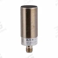 EATON Photoelectric Sensor: Built-in Connector, Shielded, 2 Wires, 4 - Pin M12, 10-30V DC, NO (MPN E57-30GS10-DDB). Key specifications — Brand: EATON; DC Supply Voltage Rating: 10-30V DC.