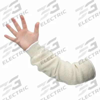 MCR SAFETY Knit Sleeves: 392°F Temp - Max, Beige, 18 in Sleeve Lg, Universal, Sleeve Sleeve - Knit Heat-Resistant Sleeves